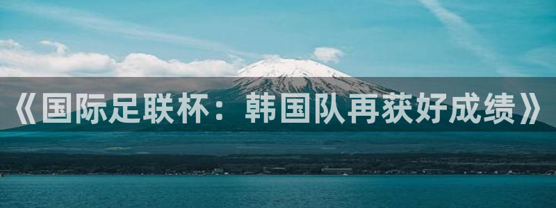  《国际足联杯：韩国队再获好成绩》