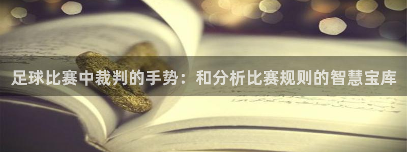 足球比赛中裁判的手势：和分析比赛规则